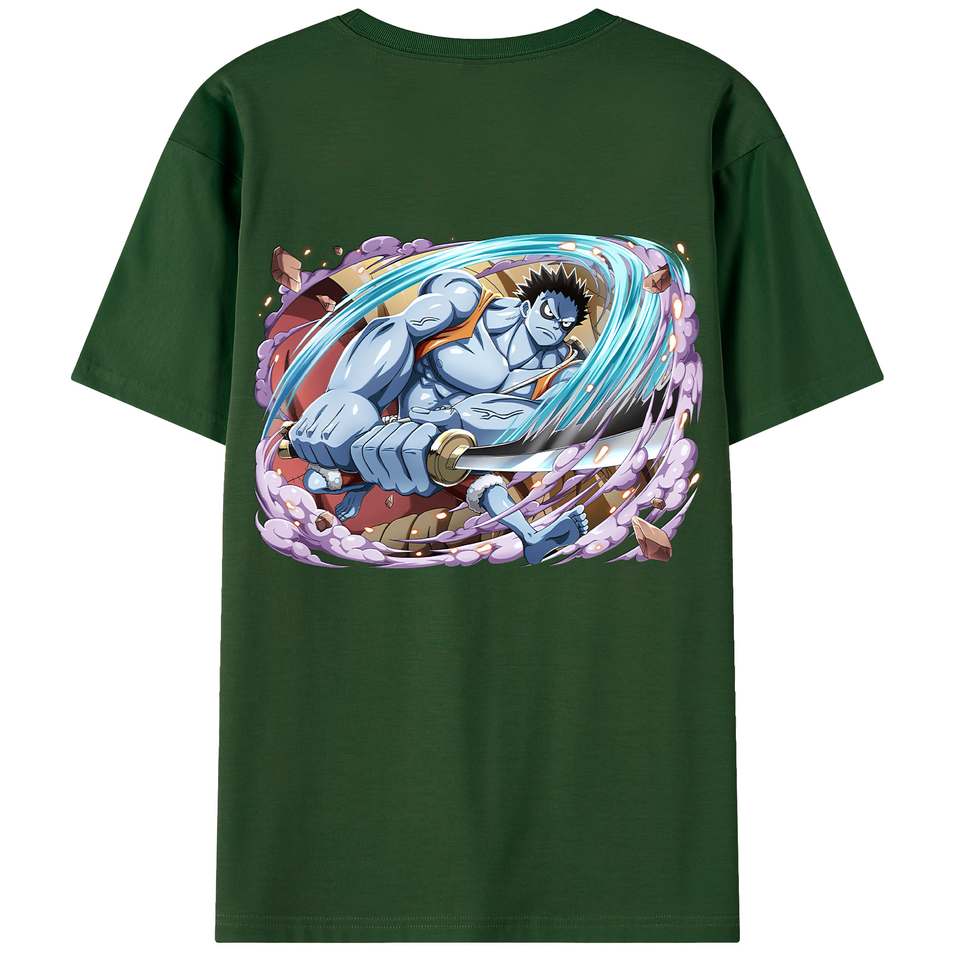 ワンピース モンキー・D・ルフィ ONE PIECE Monkey D. Luffy 綿100％半袖Tシャツ（背面プリント）